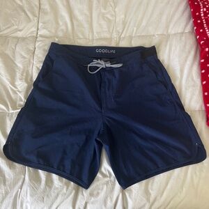 Goodlife Men's Swim Short Drawstring Blue (size 32)